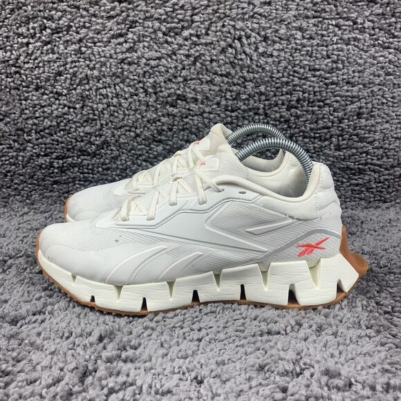 Reebok Women's ZIG DYNAMICA 4 CHALK/NEOCHE/RBKG03 Running Shoes Size 9 - Picture 1 of 9